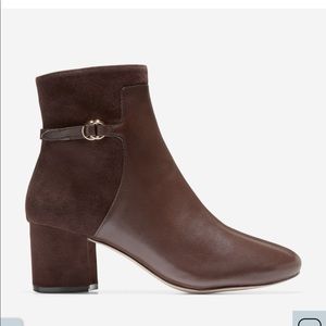 Cole Haan Leather & Suede Booties - 8 - Brown